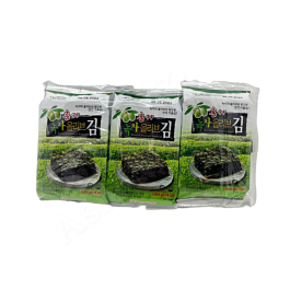 韩国海苔-绿茶橄榄油 Humanwell Green Tea Olive Seasoned Seaweed 3x4g