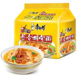 康师傅葱香排骨面(五连包) KSF Instant Noodles-Pork FL with Fried Shallots 5packs