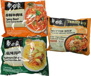 (5包特惠) 白象方便面系列-香辣牛肉味/香菇炖鸡味/羊肉汤味